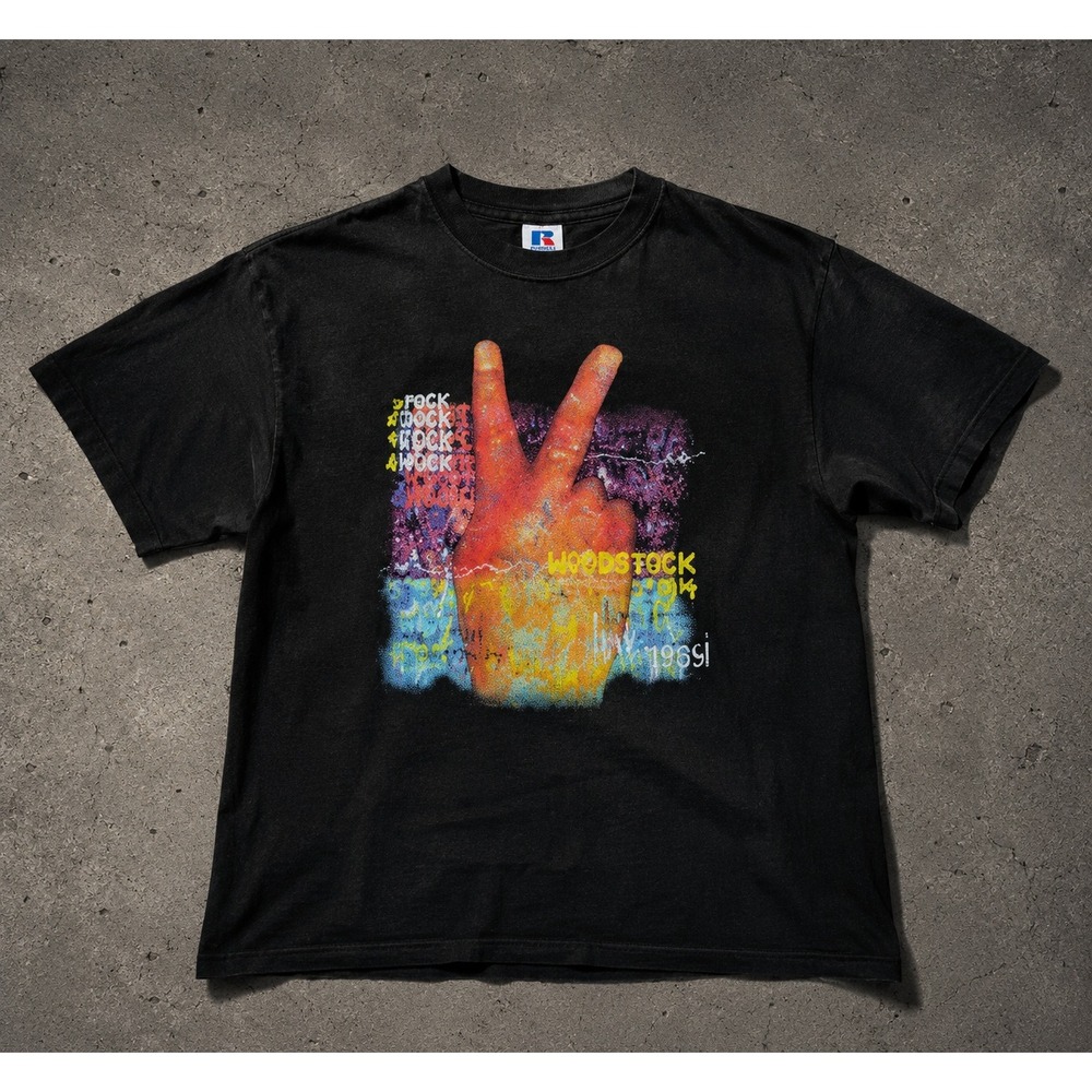 Pepsi‎ Woodstock 94 T-Shirt Black Graphic Print Vintage Concert Tee XL